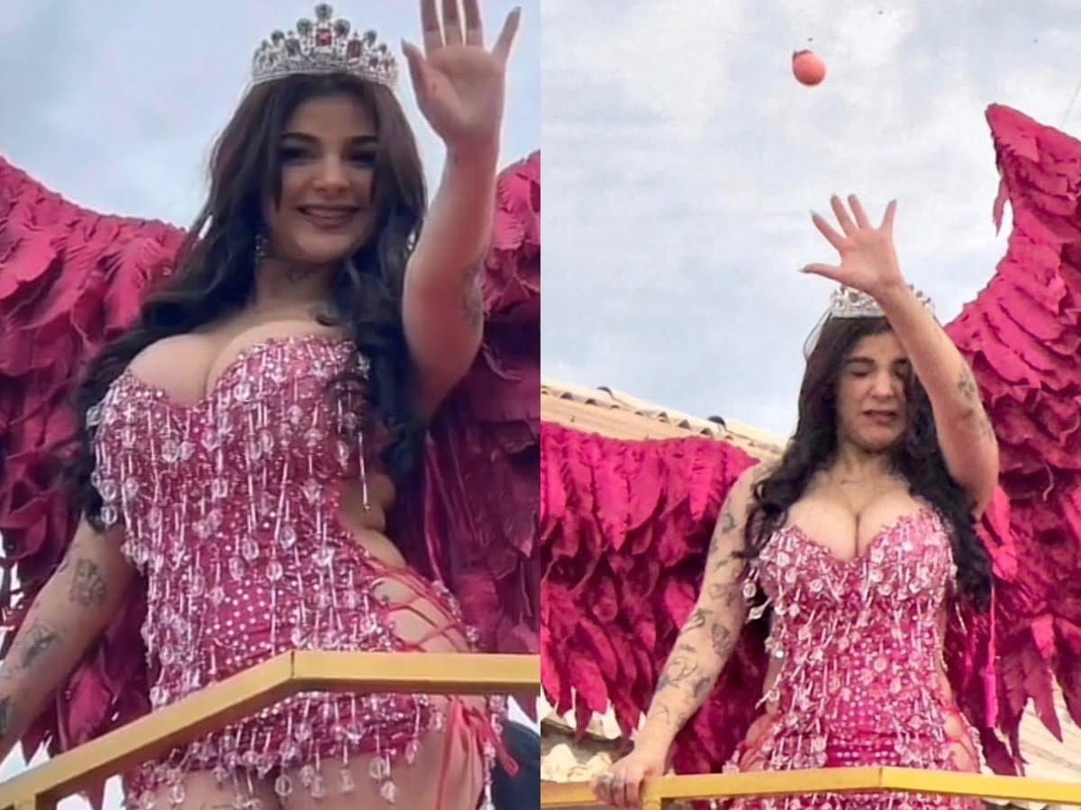 VIDEO: Le lanzan blanquillos a Karely Ruiz en carnaval de Guaymas