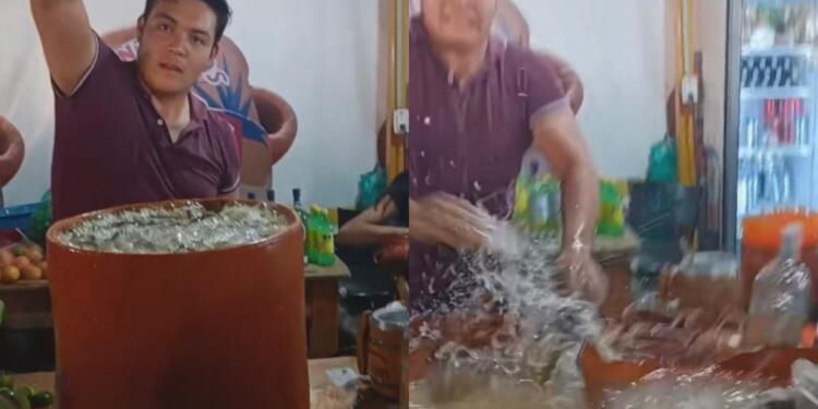 VIDEO: Gastan más de 5 mil pesos por un cantarito de tequila y explota