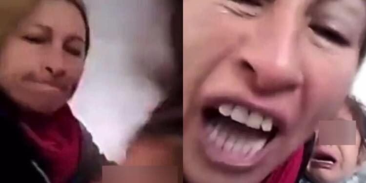 VIDEO: Madre agrede a su hija en plena videollamada para vengarse del padre