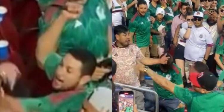 VIDEO: ¡No entienden! Aficionados del Tri protagonzian trifulca luego de derrota ante Qatar