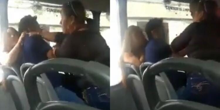VIDEO: ‘¡Fíjate como me dejaste!’ Mujer embarazada sorprende a su esposo con la amante en un microbús