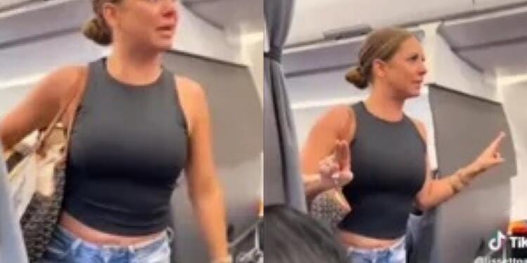 VIDEO: Mujer sufre crisis nerviosa en avión por supuesto pasajero ‘no humano’