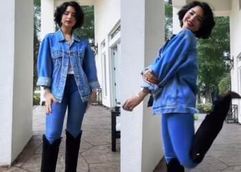 VIDEO: Ángela Aguilar cautiva a sus fans con outfit de mezclilla