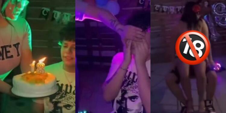 VIDEO: Madre le regala bailarina exótica de cumpleaños a su hijo y genera polémica