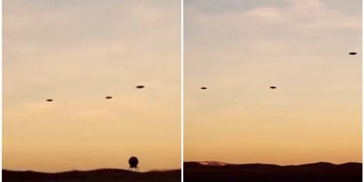 VIDEO: Supuestos OVNIS se apoderan del cielo de Nevada y un avión aparece para escoltarlos