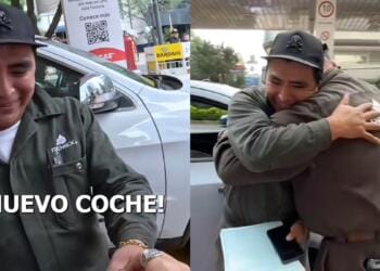 VIDEO: Influencer le regala un auto a trabajador de gasolinera, su reacción se hace viral