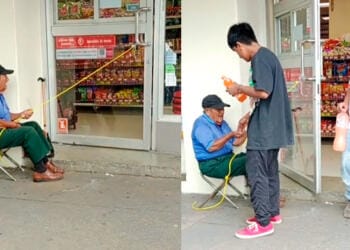 VIDEO: Abuelito conmueve por su ingeniosa forma para abrir puerta de OXXO y ayudarse económicamente