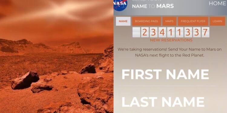 ¡Otra vez disponible! Así puedes enviar tu nombre a Marte en la próxima misión de la NASA