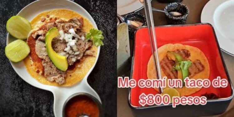 VIDEO: Restaurante ofrece taco de 800 pesos y genera polémica en redes
