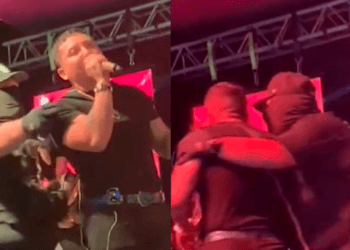VIDEO: Bajan del escenario a Edwin Luna en pleno show, habían personas armadas