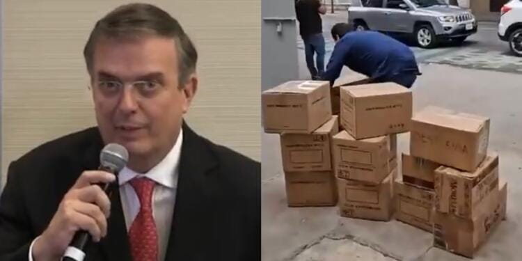 VIDEO: Acusan a equipo de Marcelo Ebrard de enviar cajas VACÍAS como donación para Acapulco