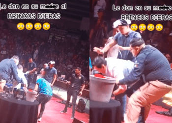 VIDEO: Brincos Dieras sufra caída en pleno show tras ser TACLEADO por un fan