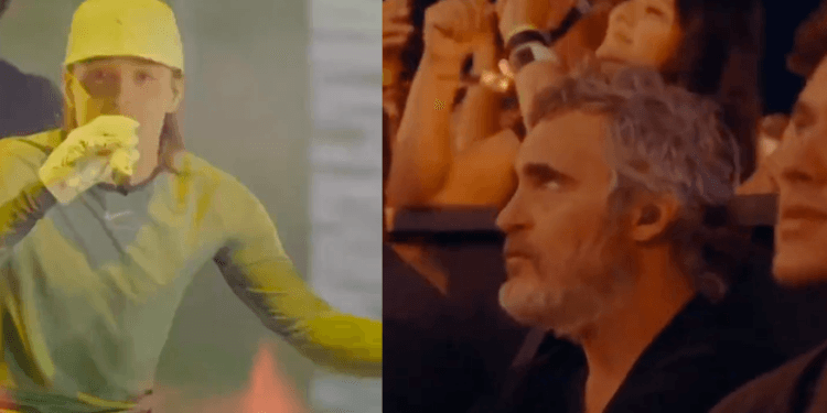 VIDEO: Captan a Joaquín Phoenix disfrutando del concierto de Peso Pluma