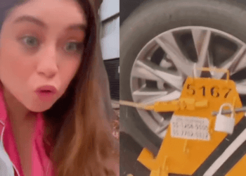 VIDEO: ‘Esa multa la va a pagar su abuela’ Karol Sevilla explota contra autoridades porque le pusieron la araña