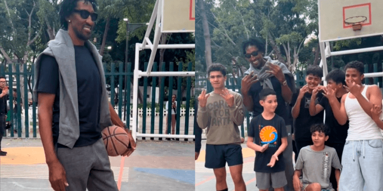 VIDEO: Scottie Pippen sorprende a jóvenes en un parque de la CDMX y se echa una reta con ellos