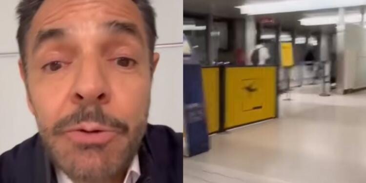VIDEO: Detienen a Eugenio Derbez en el aeropuerto por culpa de una sandía