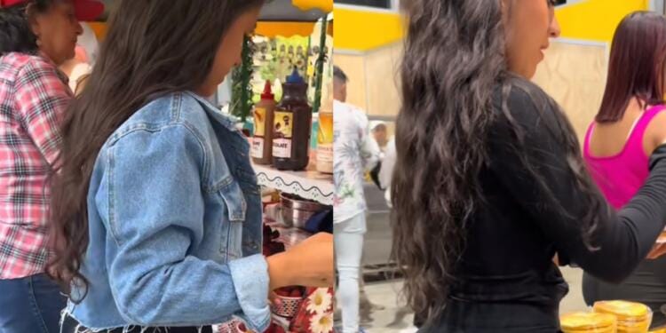 VIDEO: Joven emprendedora se hace viral vendiendo fruta y hotcakes