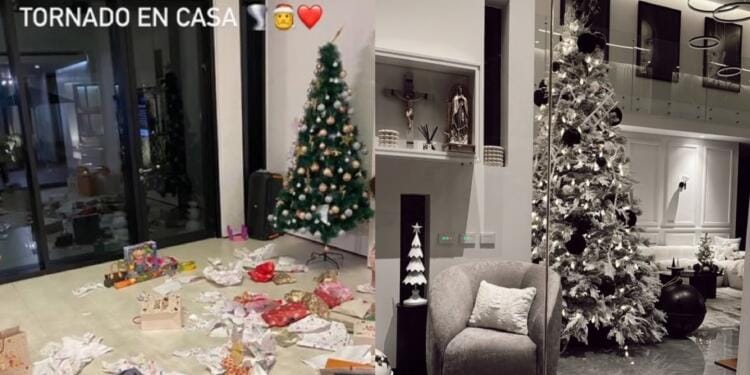 Critican a Alexis Vega por poner un árbol de navidad más lujoso que el de Messi y Cristiano Ronaldo