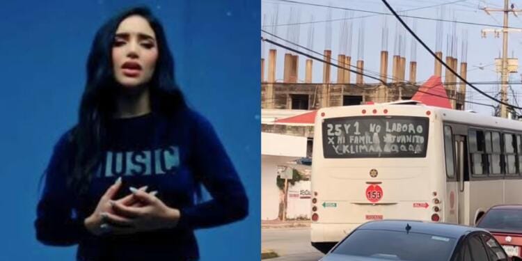 VIDEO: Se burlan de Kimberly Loaiza con mensaje en autobús de transporte público