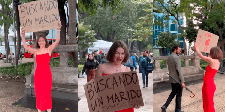 VIDEO: Joven rusa sale a buscar un esposo en las calles de la CDMX; así reaccionaron los hombres