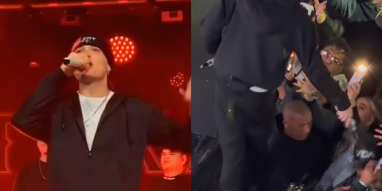 VIDEO: Critican a Peso Pluma por lanzarle agua en la cara a un fan en pleno concierto