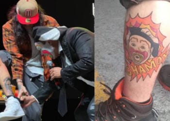 VIDEO: ‘Estás bien menso mijo’ Fan se tatúa el rostro de Brincos Dieras y el payaso se burla de él
