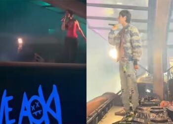 VIDEO:Ángela Aguilar y Natanael Cano suben al escenario con Steve Aoki en el EDC México 2024