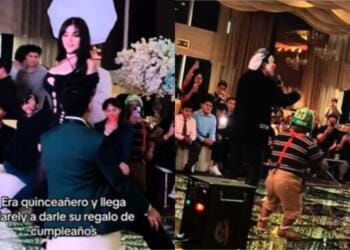 VIDEO: Quinceañero celebra su fiesta en compañía de Karely, Brincos Dieras y Medio Metro