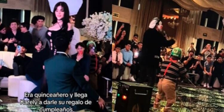 VIDEO: Quinceañero celebra su fiesta en compañía de Karely, Brincos Dieras y Medio Metro