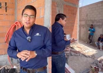 VIDEO: El arqui Juve 3D Studio le hizo una carnita asada a sus empleados por el día del albañil