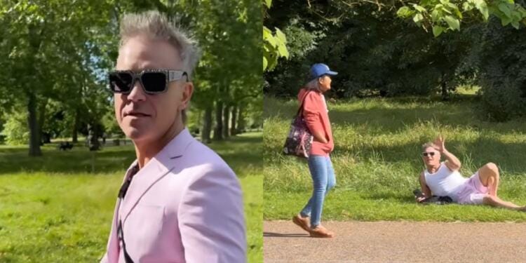VIDEO: Robbie Williams se molesta porque nadie lo reconoció en un parque