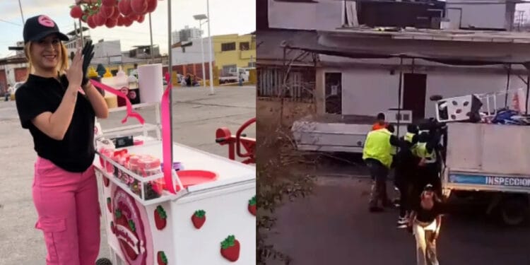 ‘Estoy devastada’; pone negocio de fresas y autoridades le quitan su carrito