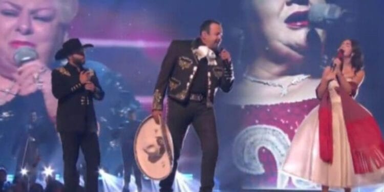 Pepe, Leonardo y Ángela Aguilar le rinden homenaje a Paquita la del Barrio en Premio Lo Nuestro