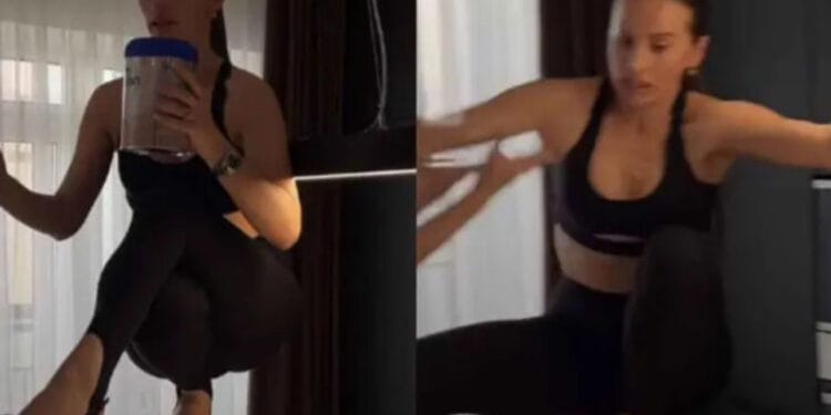 VIDEO: Influencer Mariana Barutkina se fractura la columna tras subirse en tacones a una lata