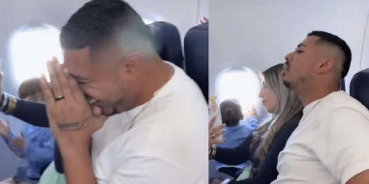 VIDEO: Hombre se entera que va a ser papá en pleno vuelo de VivaAerobus
