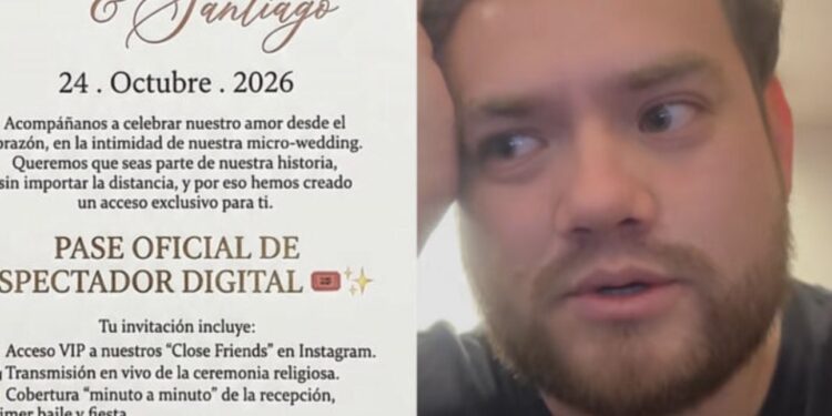 Lo invitaron a una boda… pero solo para verla desde su celular