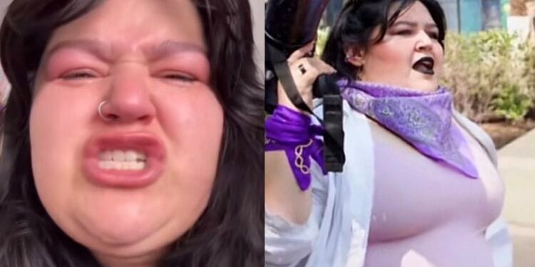 Priscila Arias La Fatshionista 8M polémica, La Fatshionista críticas foto marcha 8M, influencer pide respeto mujer marcha feminista, polémica redes sociales 8M Reforma