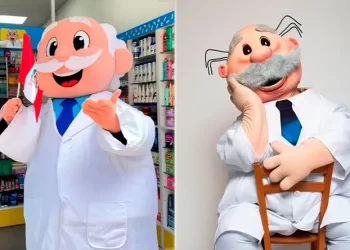 Farmacia en Perú desata comparaciones con Dr. Simi por su peculiar mascota