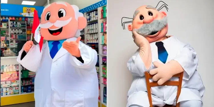 Farmacia en Perú desata comparaciones con Dr. Simi por su peculiar mascota