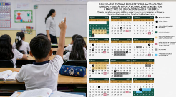 SEP publica el calendario escolar 2026-2027; estas son las fechas más importantes