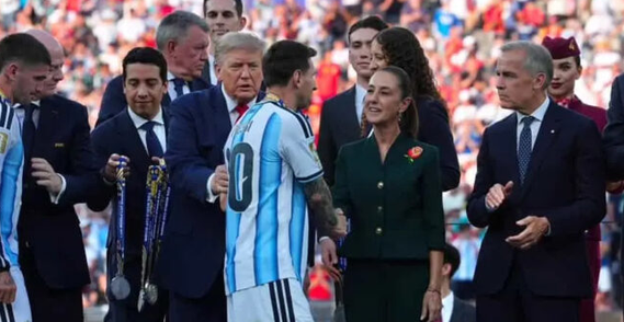 Jugadores argentinos son señalados por desairar el saludo de Claudia Sheinbaum durante la premiación del Mundial 2026