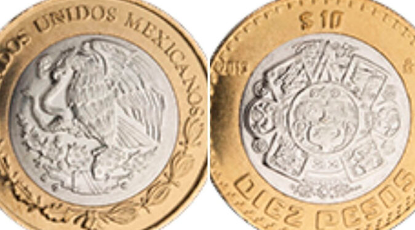 Nuevas monedas de 10 pesos serán de acero y níquel a partir de este año