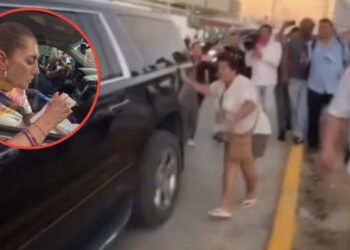 Mujer confronta a Claudia Sheinbaum en Tamaulipas y le exige resolver conflicto por un terreno