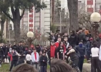 VIDEO: Jóvenes son atacados con piedras durante batalla de aura ¿hubo heridos?