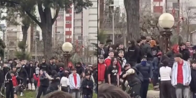 VIDEO: Jóvenes son atacados con piedras durante batalla de aura ¿hubo heridos?