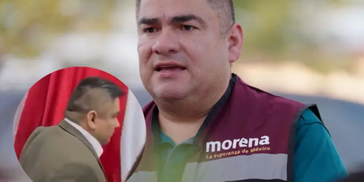 Diputado de Morena en Tamaulipas es captado guardando un micrófono en el bolsillo durante un evento
