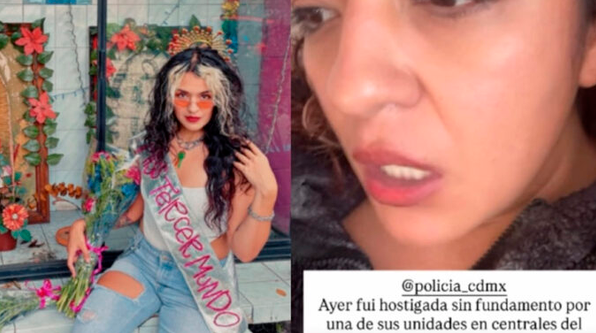 La influencer Eva María Beristáin exhibe presunta extorsión y hostigamiento de policías en la CDMX