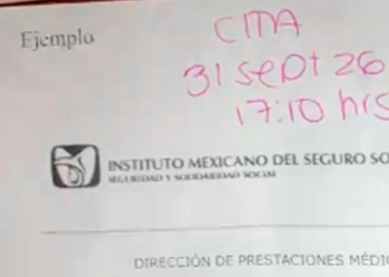 VIDEO: IMSS le da cita a una mujer en un día que no existe