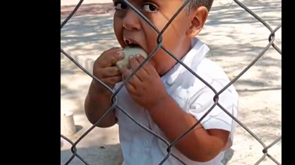 VIDEO: ¡El amor de mamá! Niño disfruta de sus taquitos que le llevaron a la hora del recreo