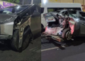 Cybertruck choca contra cinco vehículos durante la madrugada en Coyoacán